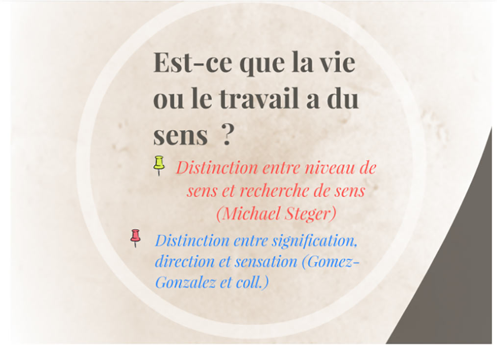 Travailler, s'orienter, quel(s) sens de vie : introduction - Partie 2